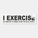 Search for exercise bumper stickers Funny