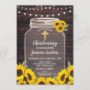 Search for sunflowers christening invitations Baptism