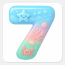 Recherche de numéro 7 autocollants Enfants