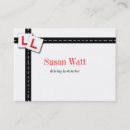 Search for driving instructor business cards Drive