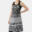 Search for white lace aprons Black and white