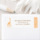 Search for giraffe return address labels Jungle
