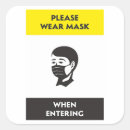 Recherche de visage masqué autocollants Quarantaine