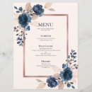 Search for blue and gold wedding menus Trendy