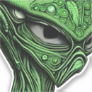 Recherche de alien vert autocollants Déplaisant