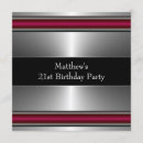 Search for black red silver invitations Party