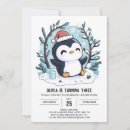 Search for snow birthday invitations Penguin