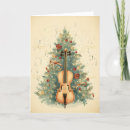 Search for vintage music christmas cards Cello