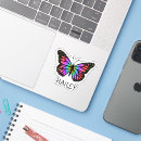 Search for colourful name stickers Butterfly