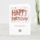 Search for rose gold faux cards White