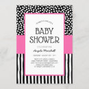 Search for black white pink invitations Whimsical