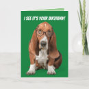 Recherche de basset hound anniversaire cartes Dog