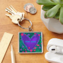 Search for heart floral keychains Purple