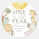 Search for monkey first birthday stickers Zoo animals