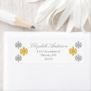Search for snowflake wedding return address labels Silver