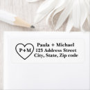 Search for couple hearts return address labels Cute