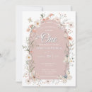 Search for pink butterfly 1st birthday invitations Wild one