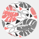 Search for coral and grey stickers Leaves