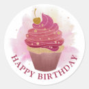 Search for happy birthday party envelope seals Cupcake