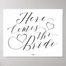 Search for here comes the bride signs For her