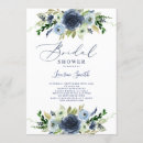 Search for navy bridal shower invitations Floral
