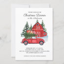 Search for red barn christmas invitations Chequered
