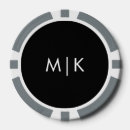 Recherche de blanc jetons poker Monogramme