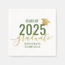 Search for green and gold napkins High school