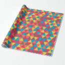 Recherche de motif de triangles papier cadeau Coloré