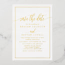 Search for gold foil save the dates Minimalist
