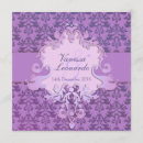 Search for damask square wedding invitations Purple