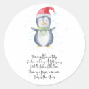 Recherche de petit pingouin autocollants Aquarelle