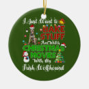 Search for irish wolfhound ornaments Santa
