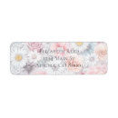 Search for pink and teal return address labels Flowers