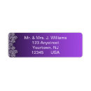 Search for purple damask return address labels Elegant
