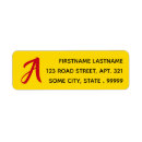 Search for yellow and black return address labels Plain