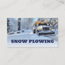 Search for snow plowing business cards Snow removal service