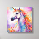 Search for purple unicorn canvas prints Whimsical