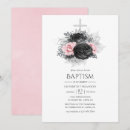 Recherche de rose et noir baptême invitations Pour tous