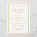 Recherche de minimal mariage invitations Cadre
