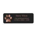 Search for black and rose gold return address labels Simple