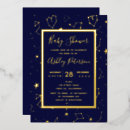 Recherche de constellation invitations Bleu marine