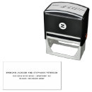 Search for three rubber stamps Return address