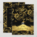 Recherche de noir dor anniversaire invitations Fête d'anniversaire