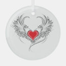 Search for angel wing ornaments Heart