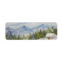 Search for snowy trees return address labels Mountains