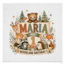 Search for woodland birthday posters Forest animals