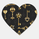 Search for heart key stickers Black