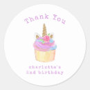 Search for birthday cupcake stickers Unicorn