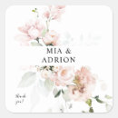 Recherche de blush floral mariage autocollants Merci